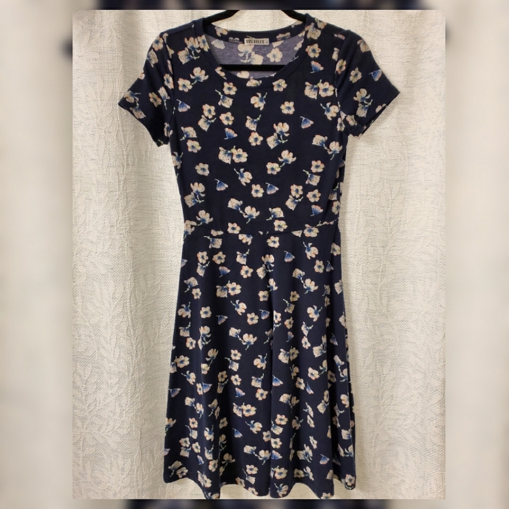 Huhot Women's Short Sleeve Modest Dress